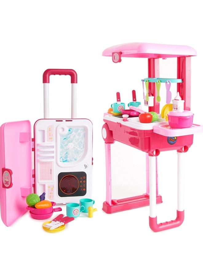 Little Rockz Kitchen Playset For Kids With Travel Suitcase - Image 2