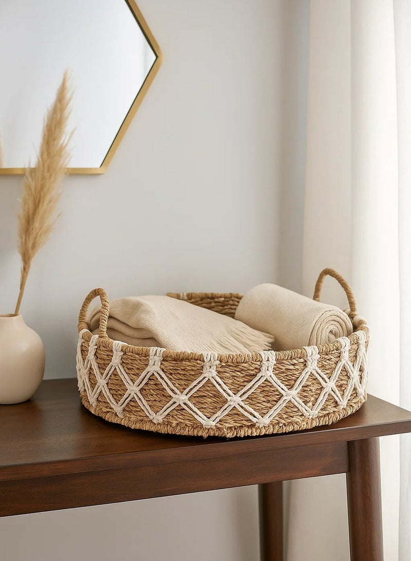 لوفت صينية نخيل، D38XH15CMS، طبيعية، راتان-185639 - Image 1