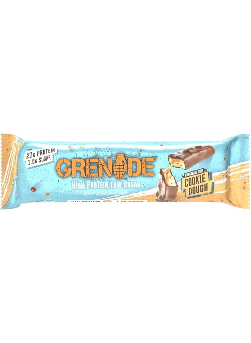 Grenade High Protein Bar Chocolate Chip Cookie Dough 12x60g - Image 3