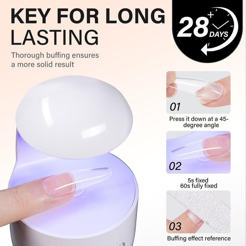 AILLSA Solid Gel Nail Glue for Nail Tips Super Strong Gel Glues Professional Fake Acrylic Soft Nails Glue U V Lamp Curing Needed - Long Lasting 15g / 0.5fl.oz Simplified versatile design - Image 3