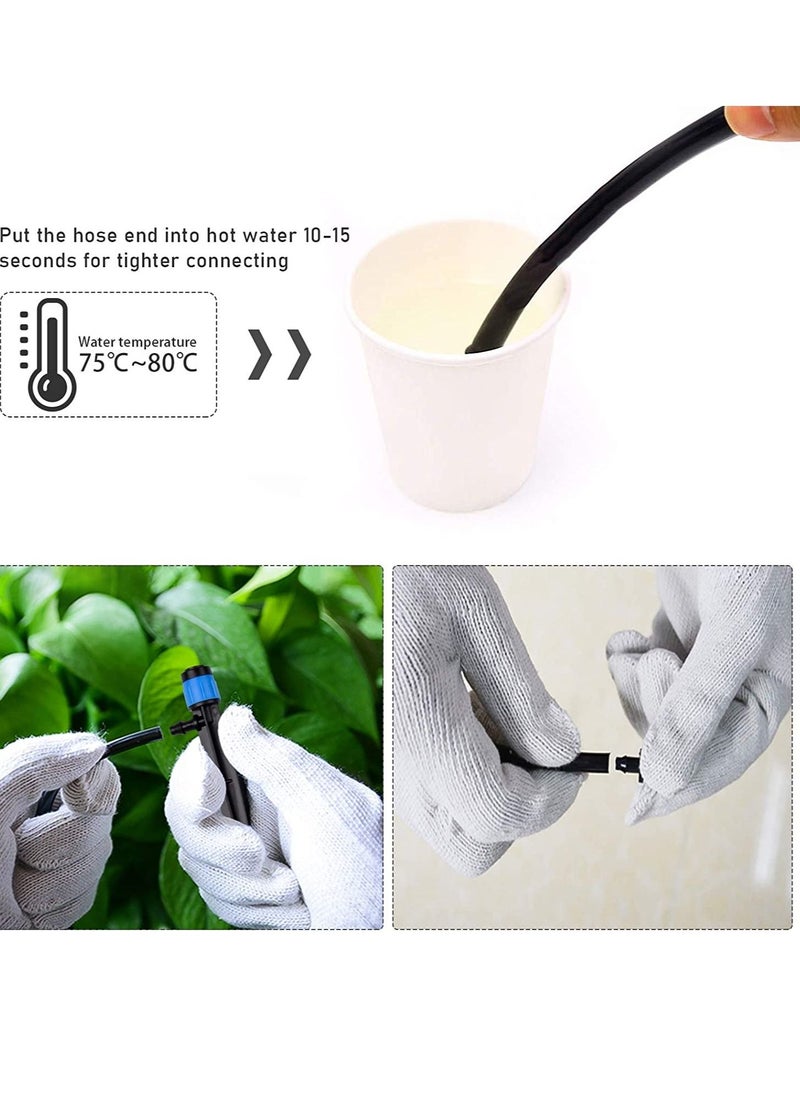 Y&D Irrigation Drippers Drip Emitters, 50Pcs 360 Degree Adjustable Fits 1/4 Tube, for Water Flow System  - Image 4