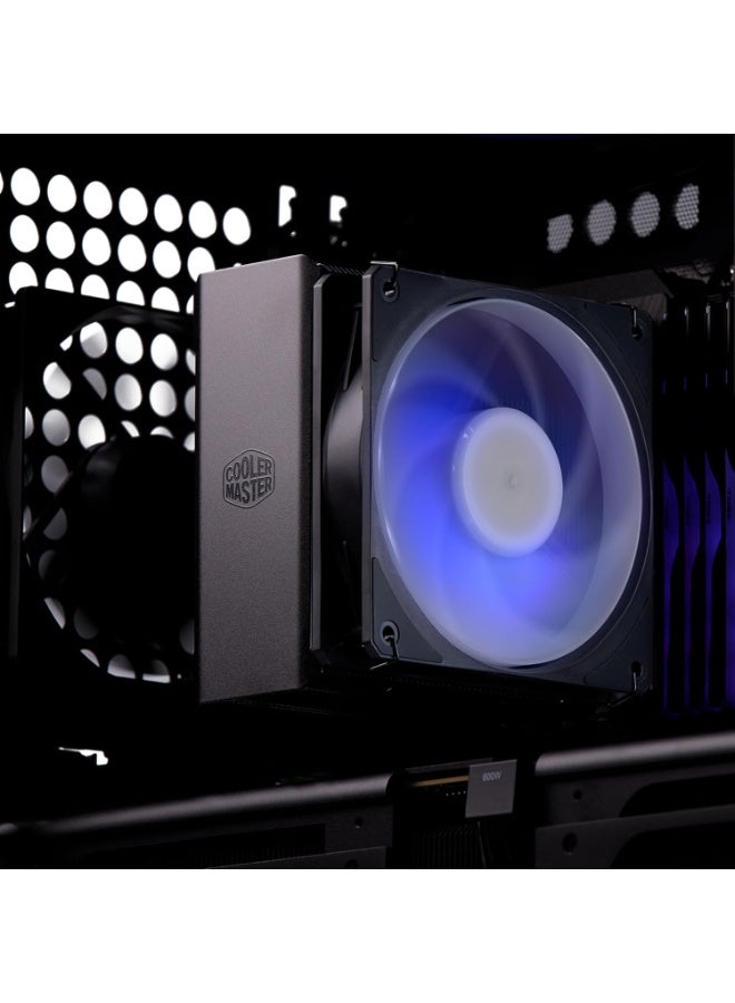 كولر ماستر Hyper 212 3DHP Black ARGB CPU Air Cooler – 120mm PWM ARGB Fan, 230W TDP, Intel LGA1851/1700 & AMD AM5 black - Image 5