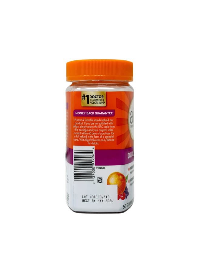 Align Digestive Health Prebiotic + Probiotic Gummies Fruit Flavored - 50 ct - Image 5