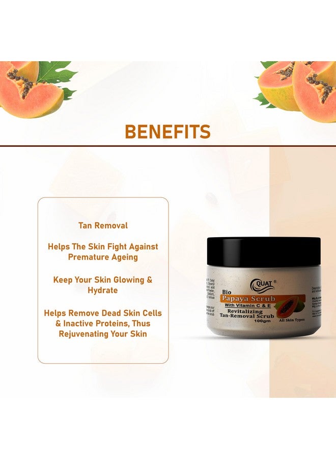 Quat Bio Papaya Face Scrub with Vitamin C & E 100gm - Image 4