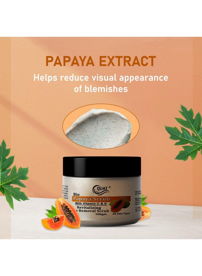 Quat Bio Papaya Face Scrub with Vitamin C & E 100gm - Image 3