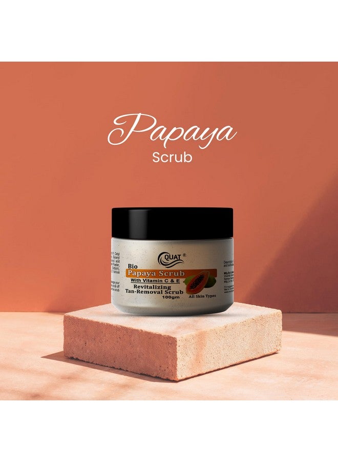 Quat Bio Papaya Face Scrub with Vitamin C & E 100gm - Image 2