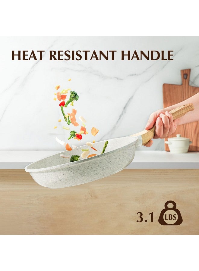 سنسارتي مقلاة سيراميك غير لاصقة من سينسارتي مع غطاء، مقلاة أومليت 11 بوصة، مقلاة صحية غير سامة للطهاة، مقلاة بيض متوافقة مع الحث الحراري مع مقبض مقاوم للحرارة، خالية من PFAS - Image 4