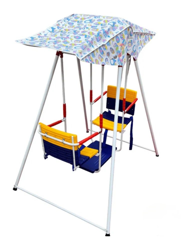 Swing for children, two seats, multi-colored - Image 2