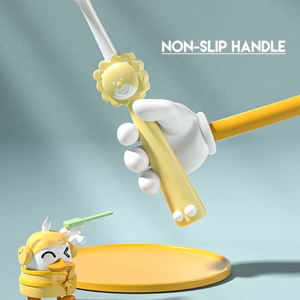 FunBlast Baby Toothbrush Cute Microfiber Soft Tooth Brush, Extra Soft Bristles Toothbrush For 2+ Years Children, Rounded Head Brush For Kids, Manual Toothbrush(Random Color),Multicolour,1 Count - Image 4