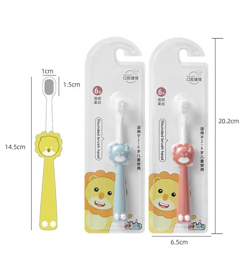FunBlast Baby Toothbrush Cute Microfiber Soft Tooth Brush, Extra Soft Bristles Toothbrush For 2+ Years Children, Rounded Head Brush For Kids, Manual Toothbrush(Random Color),Multicolour,1 Count - Image 2