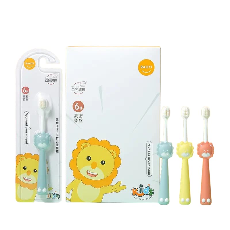 FunBlast Baby Toothbrush Cute Microfiber Soft Tooth Brush, Extra Soft Bristles Toothbrush For 2+ Years Children, Rounded Head Brush For Kids, Manual Toothbrush(Random Color),Multicolour,1 Count - Image 1