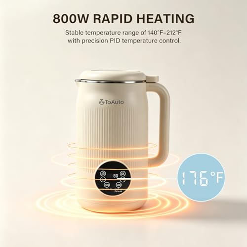 TOAUTO Wax Mixer Machine for DIY Candle Making, 1.2L Electric Wax Melter with Automatic Stirring, Digital Temperature Control 140℉-212℉, Stainless Steel Inner Pot, 800W AC120 - Image 4