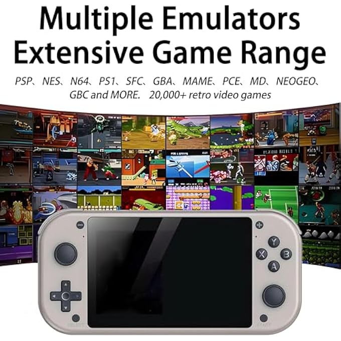 M17 RETRO HANDHELD GAME CONSOLE WITH 20000+ GAMES, 4.3-INCH IPS SCREEN VIDEO GAMES CONSOLES, OPEN SOURCE LINUX SYSTEM RETRO GAMING CONSOLE, PORTABLE GAME CONSOLE - 128G - Image 5