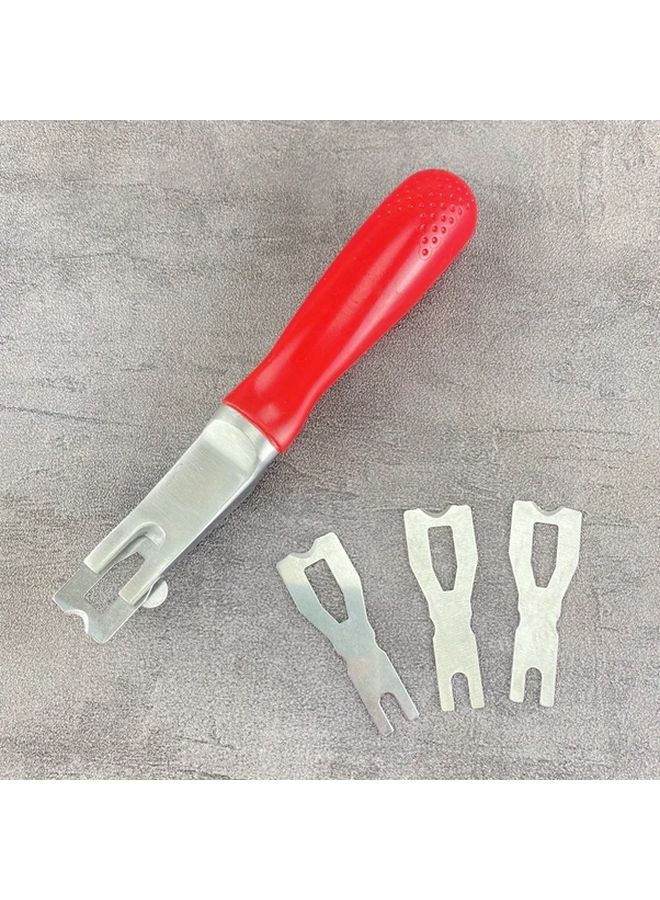 ProMaster PVC Welding Line Razer 1PC 3 Blades Dual Function Metal Plastic Floor Scraper - Image 1