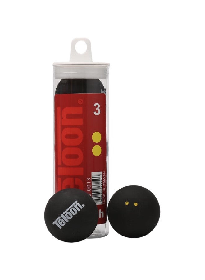 Teloon Professional Squash Ball For Competition, Double Yellow Spot (Professional Slow Speed) Tdy001 - Image 3