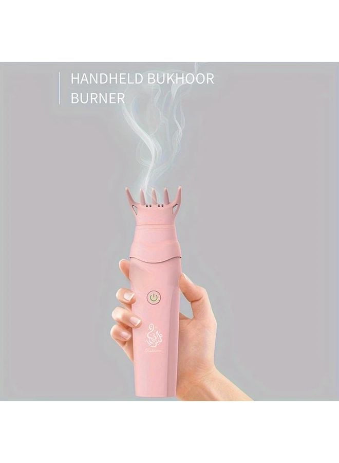 مجموعة مشط وموقد محمولة قابلة لإعادة الشحن بالأسود عبر منفذ USB، مصنوعة من مادة ABS، مع موزع عطور - Image 3