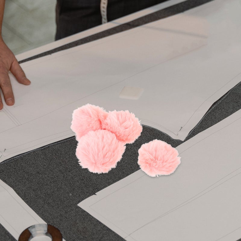 Pompoms for Crafting, Lightweight Detachable Pins, DIY Accessory Decorations - Image 3