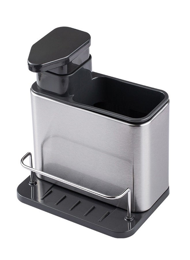 Generic - Refillable Liquid Dish Soap Dispenser, Large Capacity Detergent Pump Bottle, Sink Caddy Sponge Holder Rack Shelf, for Hand Sanitizer, Bathroom Shower, Kitchen–Stainless Steel in 10.82oz, 320ML - Image 1