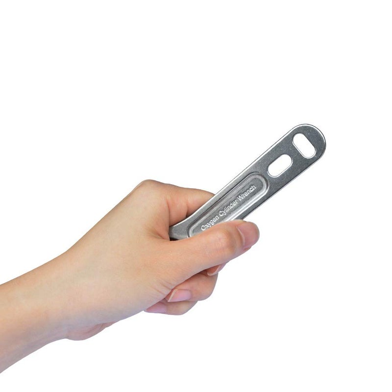 iGuerburn Small Heavy Duty Metal Oxygen Cylinder Tank Wrench O2 Key with Lanyard Cable Chain for CGA 870 Standard Post Valves for Sizes M2 A(M4) B(M6) ML6 C(M9) D(M15) JD(M22) and E(M24) - Image 5