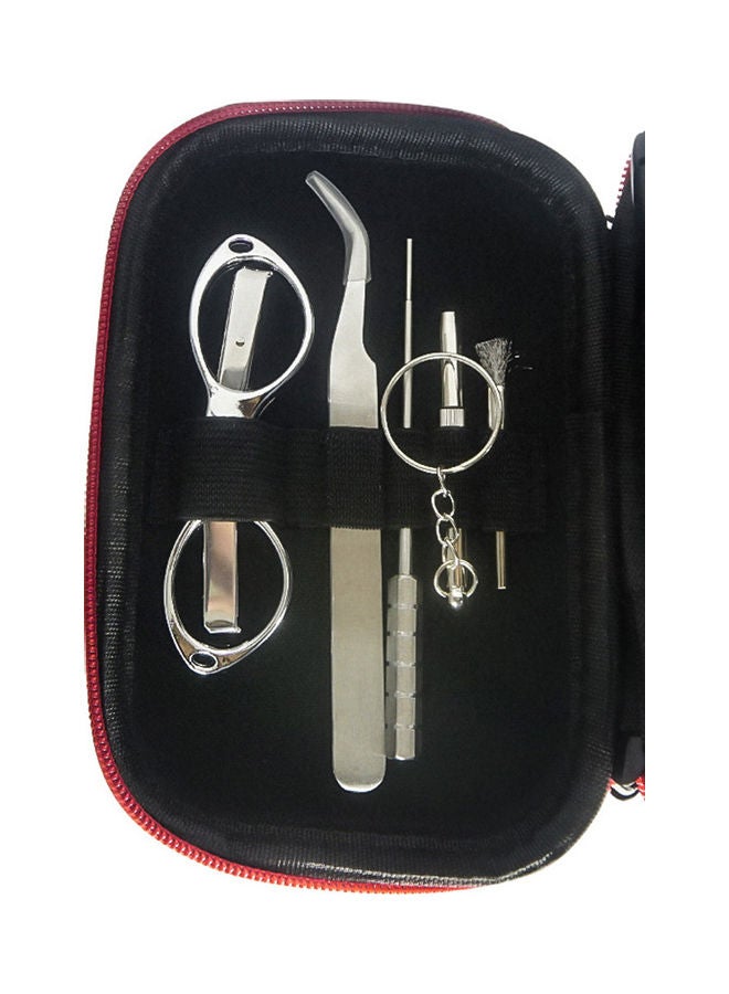 9Pcs Vape DIY Tool Bag Ceramic Tweezers Pliers Wire Heaters Coil Jig Winding Kit Multicolor 12.7*10cm - Image 3