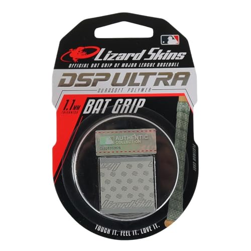 Lizard Skins DSP Ultra 1.1mm Bat Grip – Next-Gen Durasoft Polymer Baseball & Softball Bat Tape (Platinum Grey 1.1) - Image 1