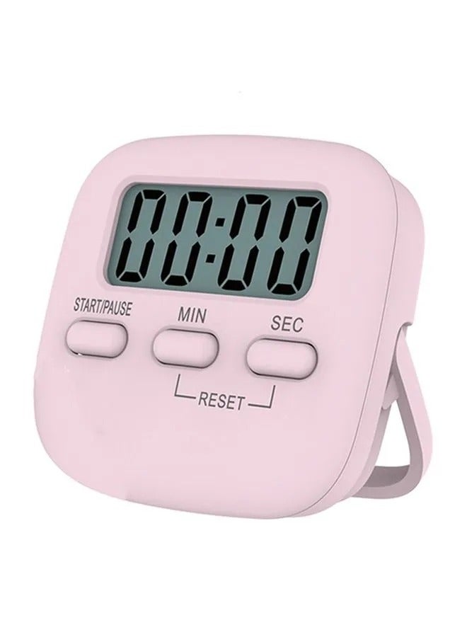 LCD Digital Kitchen Countdown Magnetic Timer Pink  - Image 1