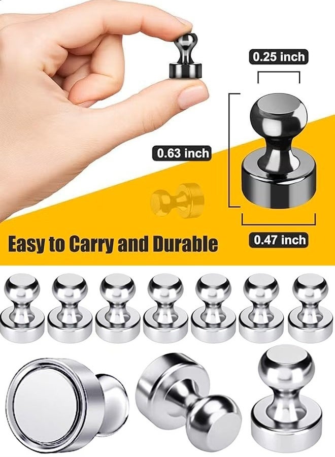 12 قطعة من مغناطيسات الثلاجة، دبابيس دفع مغناطيسية صغيرة، مغناطيسات صغيرة قوية، مغناطيسات ثلاجة للمطبخ، دبابيس دفع مغناطيسية للسبورة البيضاء، والثلاجة، والمكتب، والفصول الدراسية، ومغناطيسات الخرائط (12 قطعة) - Image 3