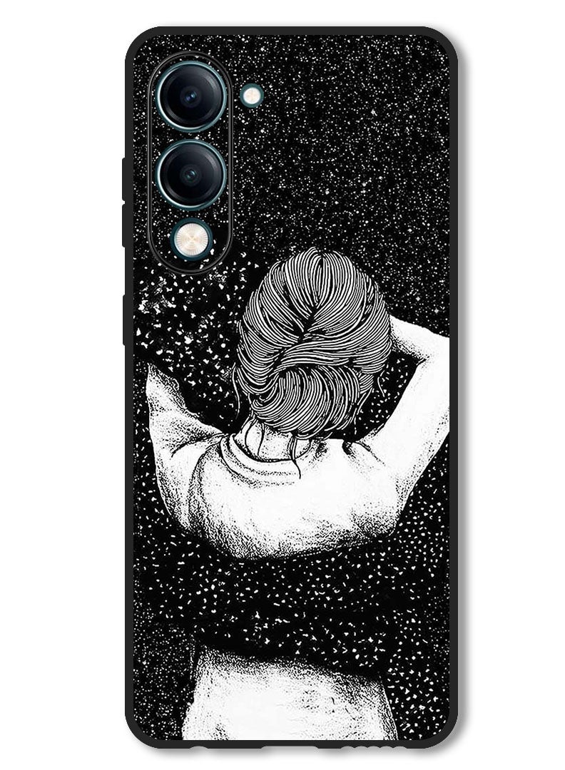 Theodor Case Compatible with Vivo Y29s Protection Shockproof Bumper Cover Night Imagination Of Girl - Image 1