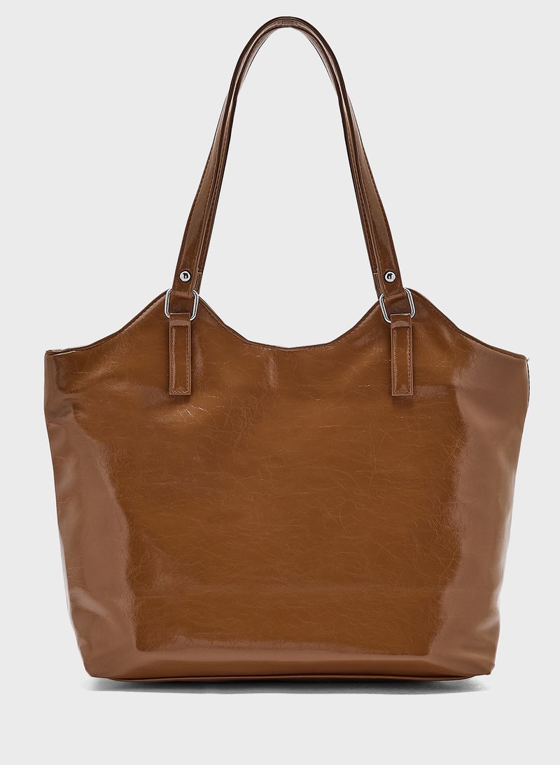 Ginger Star & Heart Studded Multi Pocket Tote Bag  - Image 2