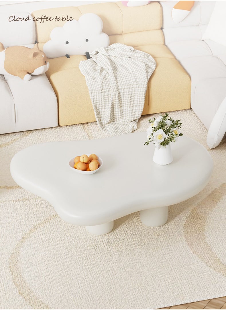 Generic Modern Design Side Table Living Room Home Furniture Nordic Style Irregular Shape Coffee Table in Cloud shape Simple Small Household Shaped Table Tea Table for Living Room Balcony Garden, Living Room Table Bed Room  - Image 1