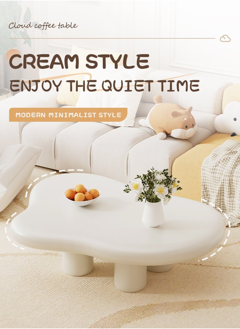 Generic Modern Design Side Table Living Room Home Furniture Nordic Style Irregular Shape Coffee Table in Cloud shape Simple Small Household Shaped Table Tea Table for Living Room Balcony Garden, Living Room Table Bed Room  - Image 3