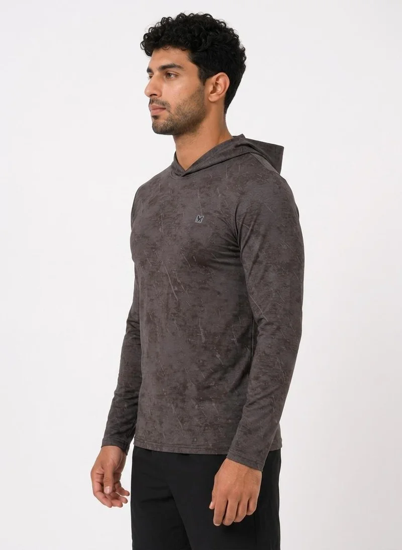 Moveletix Grey Men's Training Long Sleeve T-Shirt Blue Ultra Cooling for Men | Best Price UAE