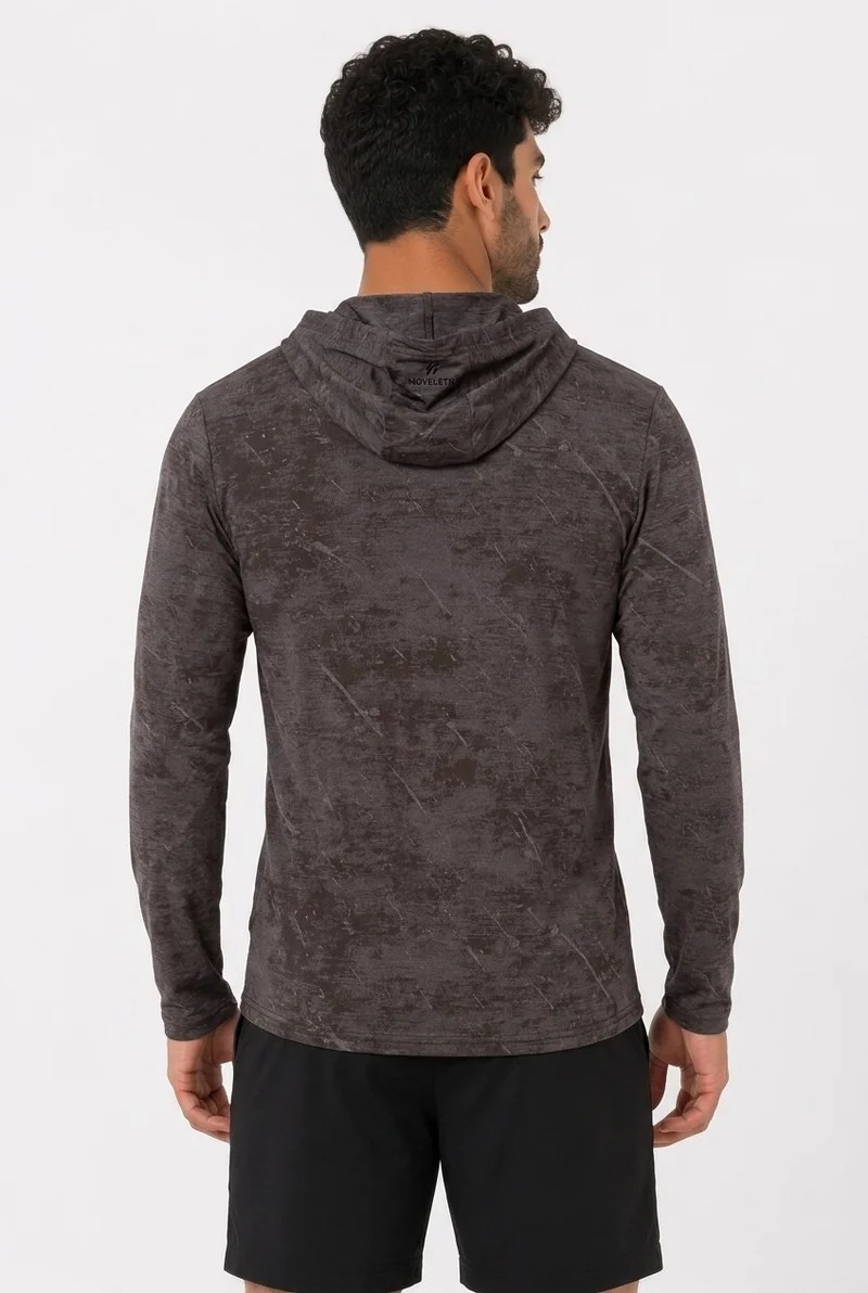 Moveletix Grey Men's Training Long Sleeve T-Shirt Blue Ultra Cooling for Men | Best Price UAE