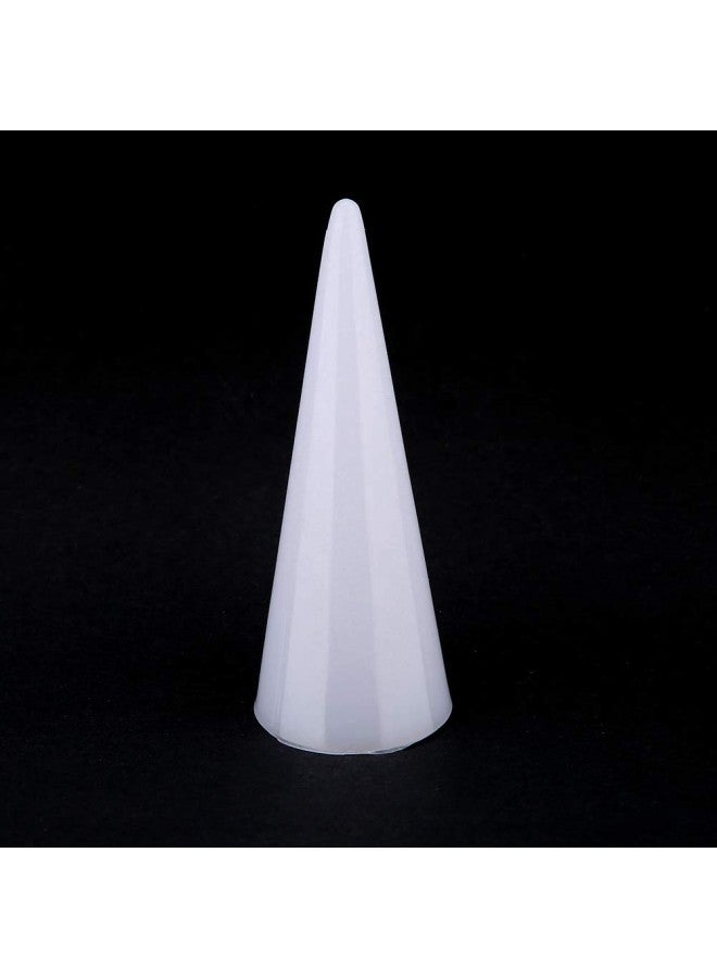 klarako 5Pcs Plastic Finger Cone Ring Stand, Single Finger Display Ring Holder Showcase Stand Jewelry Rings Organizer, White Ring Showing Organizer Exhibition Stand(White) - Image 2