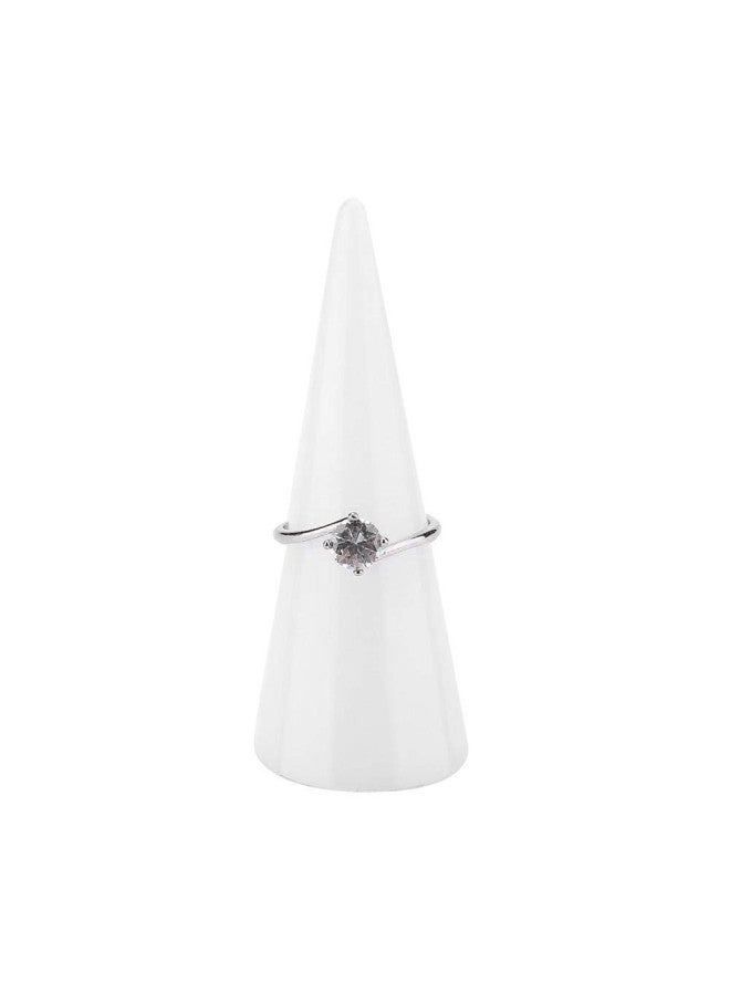 klarako 5Pcs Plastic Finger Cone Ring Stand, Single Finger Display Ring Holder Showcase Stand Jewelry Rings Organizer, White Ring Showing Organizer Exhibition Stand(White) - Image 4