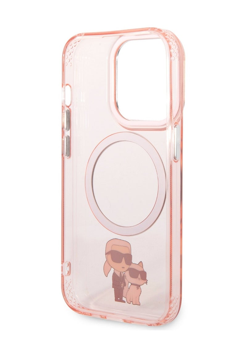 كارل لاغرفيلد IML ان اف تی كارل وشوبيت حافظة صلبة لهاتف آيفون 14 برو - وردي - Image 4