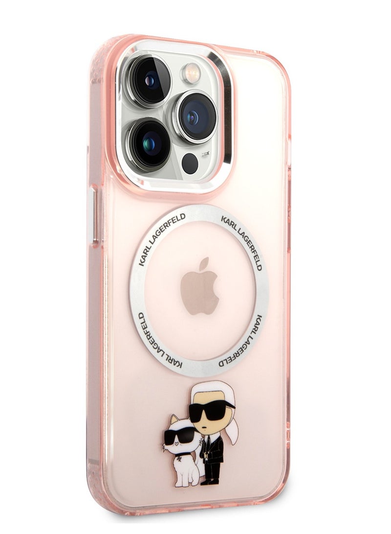 كارل لاغرفيلد IML ان اف تی كارل وشوبيت حافظة صلبة لهاتف آيفون 14 برو - وردي - Image 5