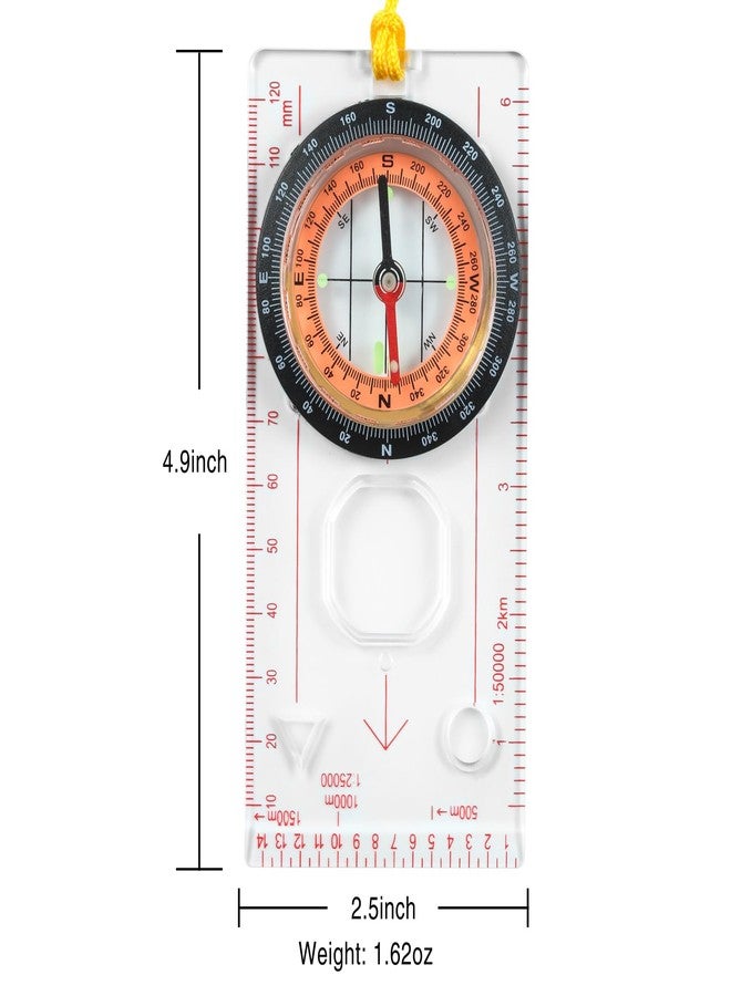 Eyeskey Multifunctional Military Sighting Navigation Compass with Inclinometer | Impact Resistant & Waterproof Compass for Hiking, Camping - Image 5