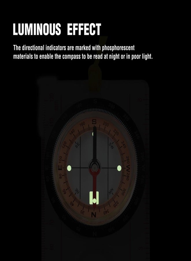 Eyeskey Multifunctional Military Sighting Navigation Compass with Inclinometer | Impact Resistant & Waterproof Compass for Hiking, Camping - Image 4