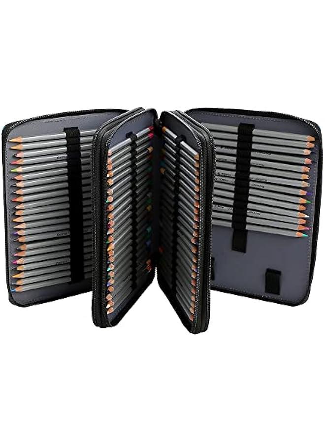 Arabest Colorful 120-Slot Portable Pencil Case Organizer with Printed Design for Watercolor Pens, Markers, or Pencils  - Image 2