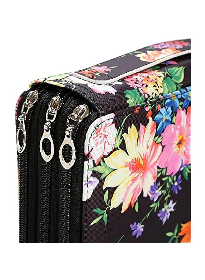 Arabest Colorful 120-Slot Portable Pencil Case Organizer with Printed Design for Watercolor Pens, Markers, or Pencils  - Image 5