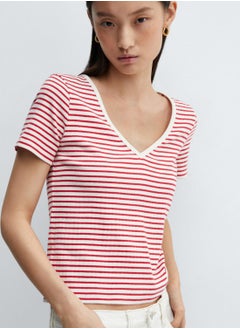 V-Neck Striped T-Shirt