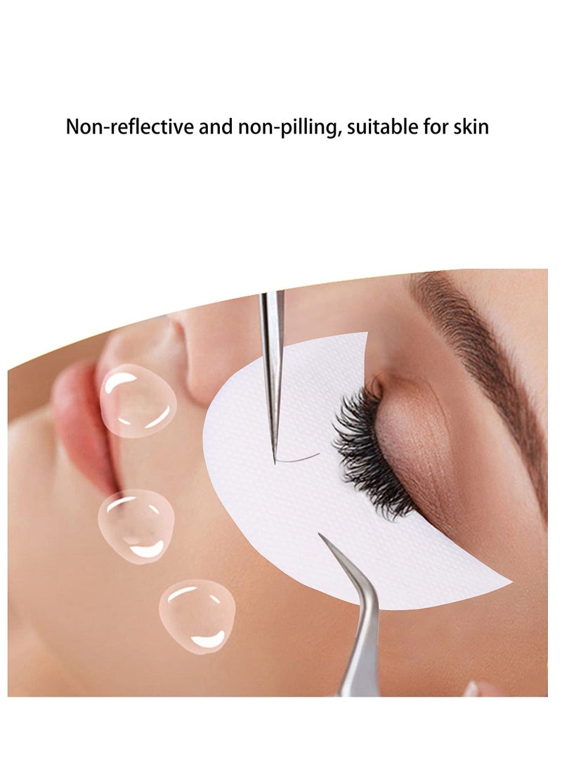 بونيتو إستنسل ظلال العيون ، 50 قطعة من واقي ظلال العيون ، رقع احترافية خالية من الوبر تحت العين لتظليل الجفون لإطالة الرموش ومكياج الشفاه، لصق رسم وتحديد العيون، ابيض - Image 2