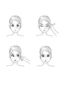 BONITO Eyeshadow Stencils, 50 Pcs Eyeshadow Shield, Paste Drawing and Defining The Eyes, Professional Lint Free Under Eye Eyeshadow Gel Pad Patches For Eyelash Extensions, Lip Makeup  - Image 4