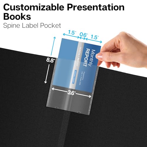 Dunwell 11x14 Portfolio Binder (Black, Horizontal), Presentation Book with 24 Pockets, Large 11 x 14 Art Portfolio Folder, Acid-Free Poly Cover and Sleeves - Image 4