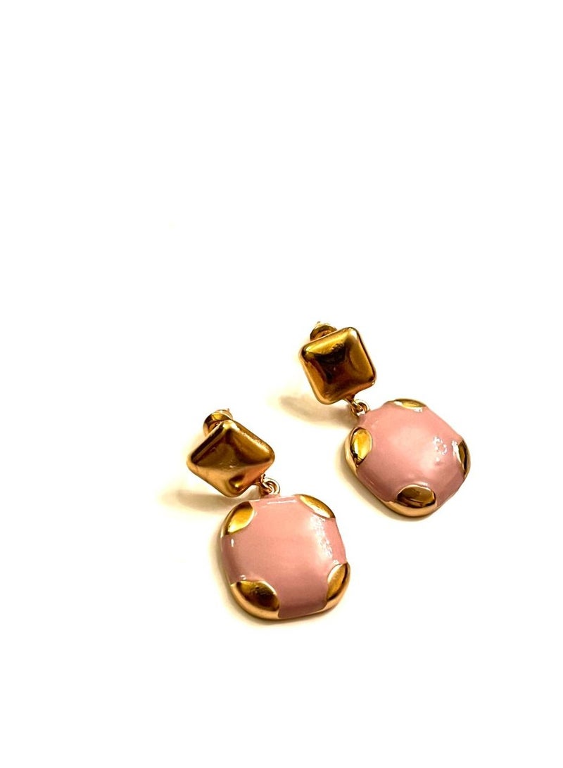 Trio Earrings Pink Dangle Earrings - Image 2