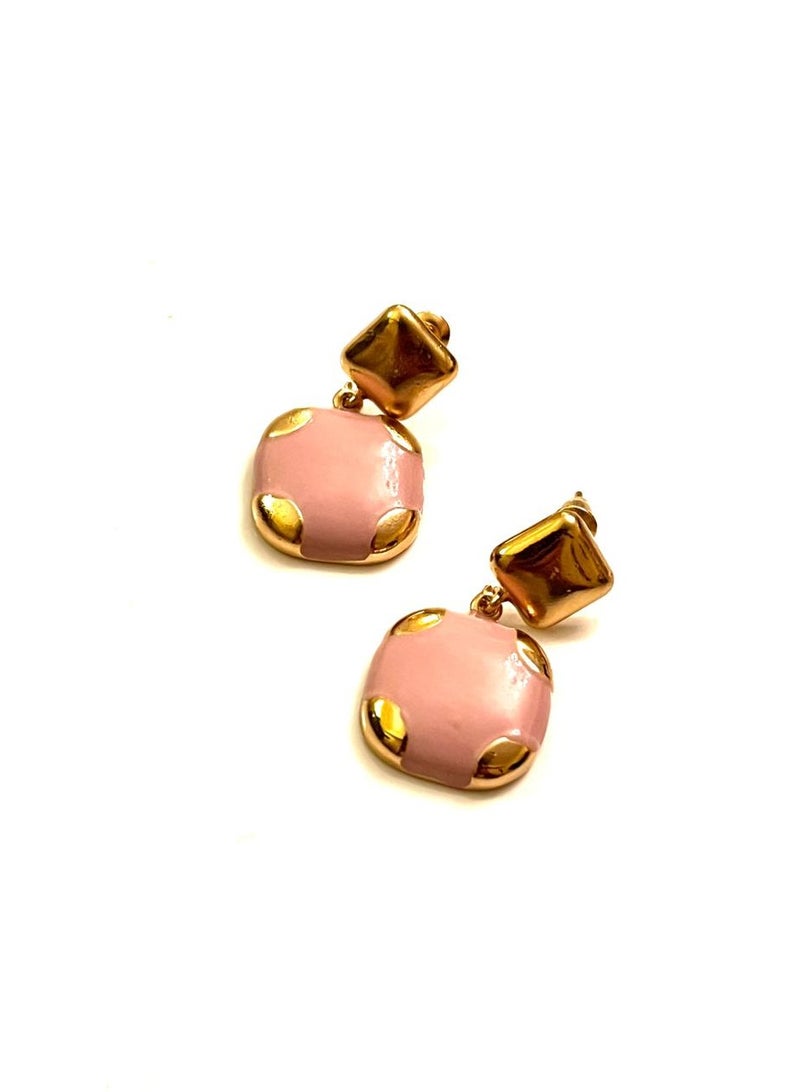 Trio Earrings Pink Dangle Earrings - Image 3