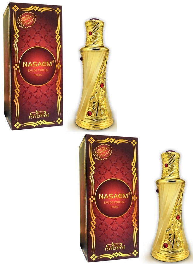 نبيل نسايم أو دو برفيوم 50 مل عطر عربي فاخر يدوم طويلاً عطر شرقي زهري أنيق للجنسين رائحة مميزة يومية مميزة - Image 1