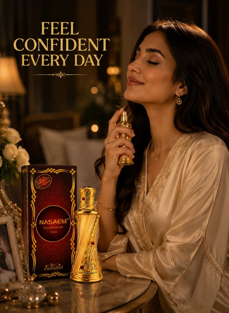 Nabeel Nasaem Eau De Parfum 50ML Long-Lasting Luxury Arabian Fragrance Elegant Floral Oriental Perfume Unisex Premium Everyday Signature Scent - Image 4