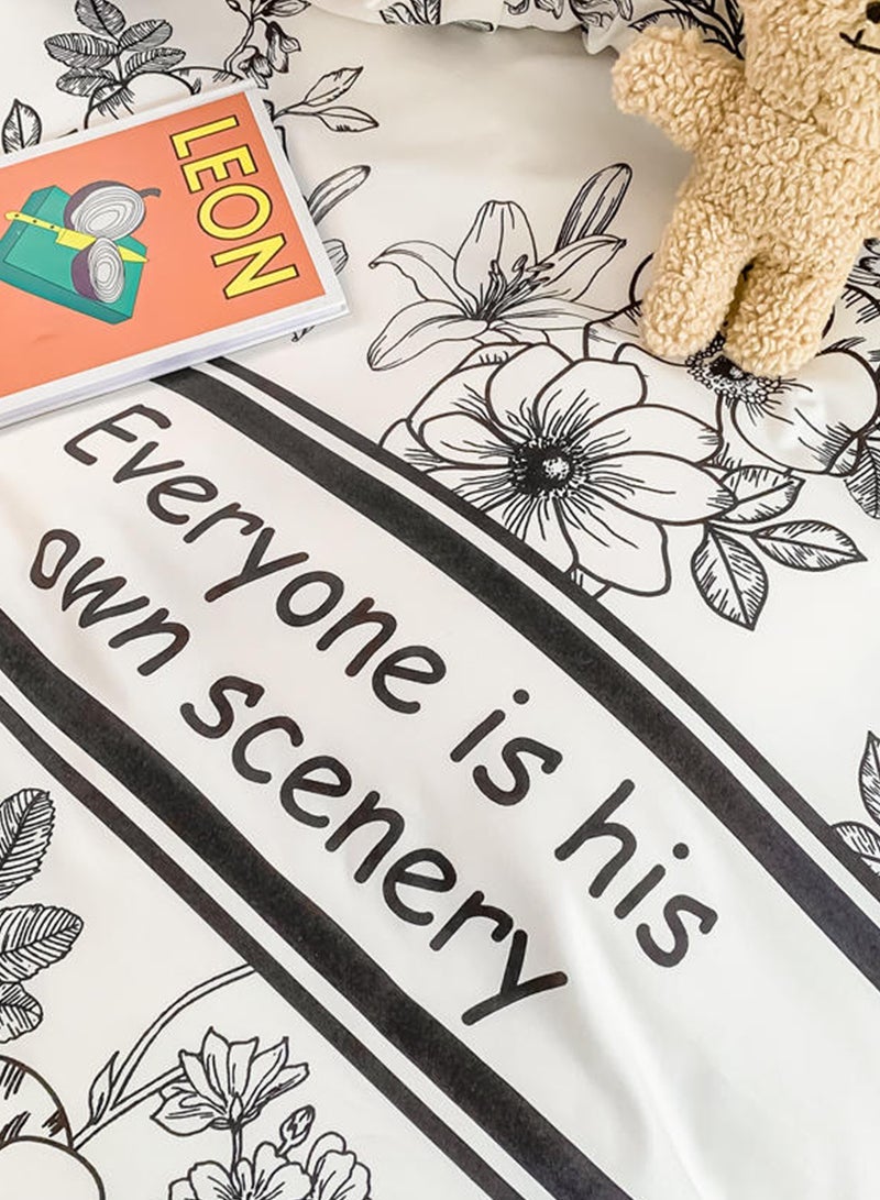 Sharpdo 4Pieces Bed Sheet Set Polyester Soft Quilt Cover With 1Quilt Cover 200*230cm 1 Flat Sheet and 2 Pillowcases - Image 5